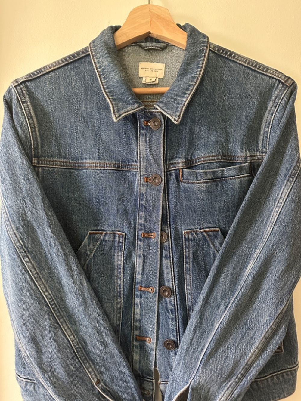 French Connection Blue Denim Jean Jacket - Picture 2 of 5